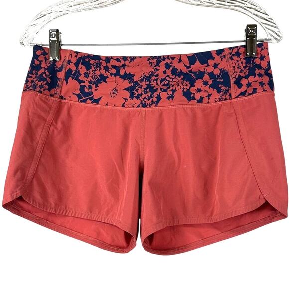 Lululemon Run Times Short II 4" Dark Canyon Efflorescent Dark Blue Size 6 EUC - Picture 1 of 7